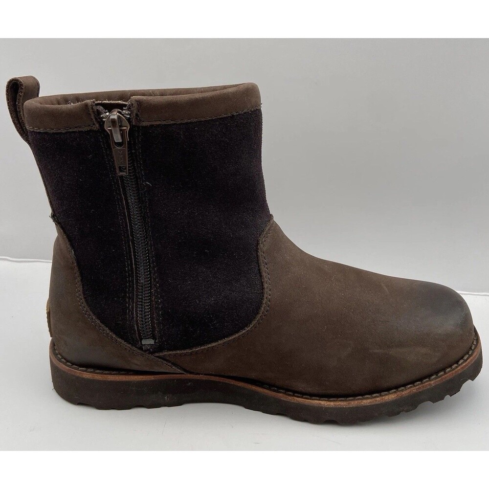 UGG Hendren TL Waterproof Boots Mens 8 Sheepskin Lined Ankle Brown - Picture 11 of 16